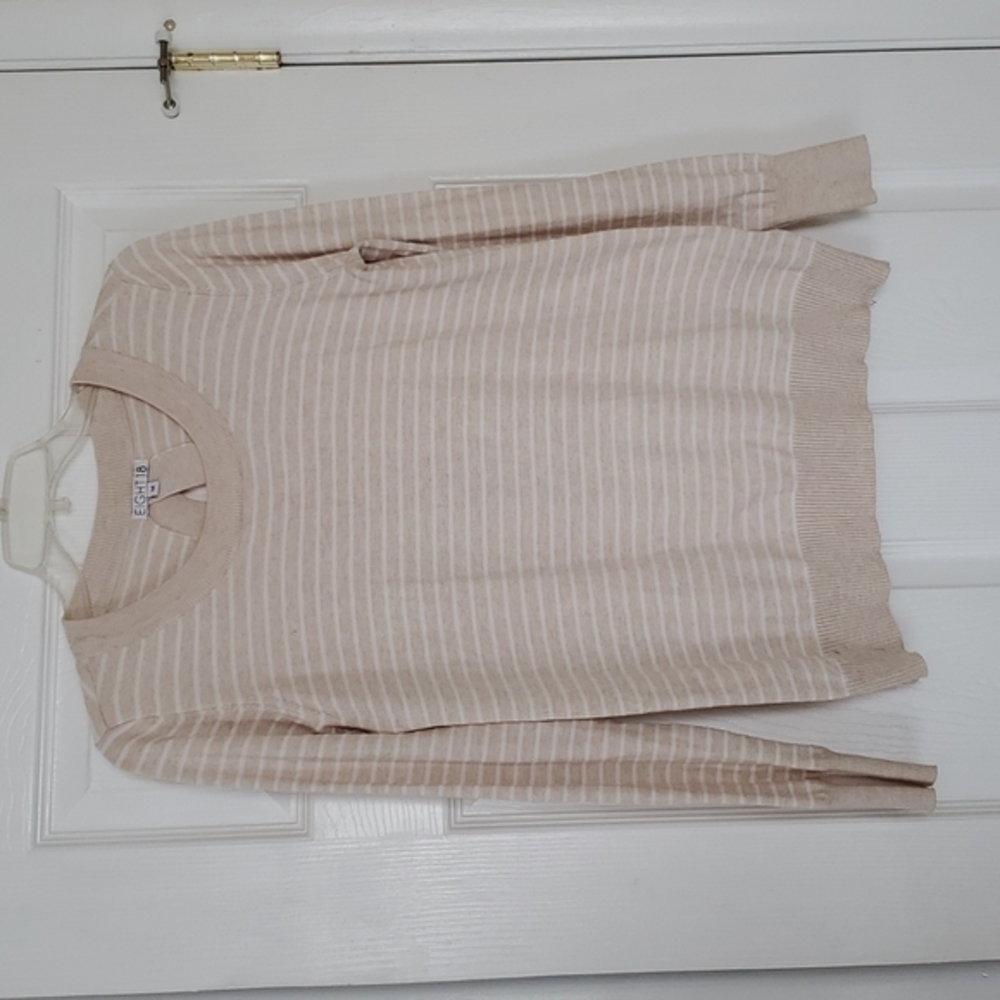 EIGHT 18 White and biege sweater - Picture 2 of 6